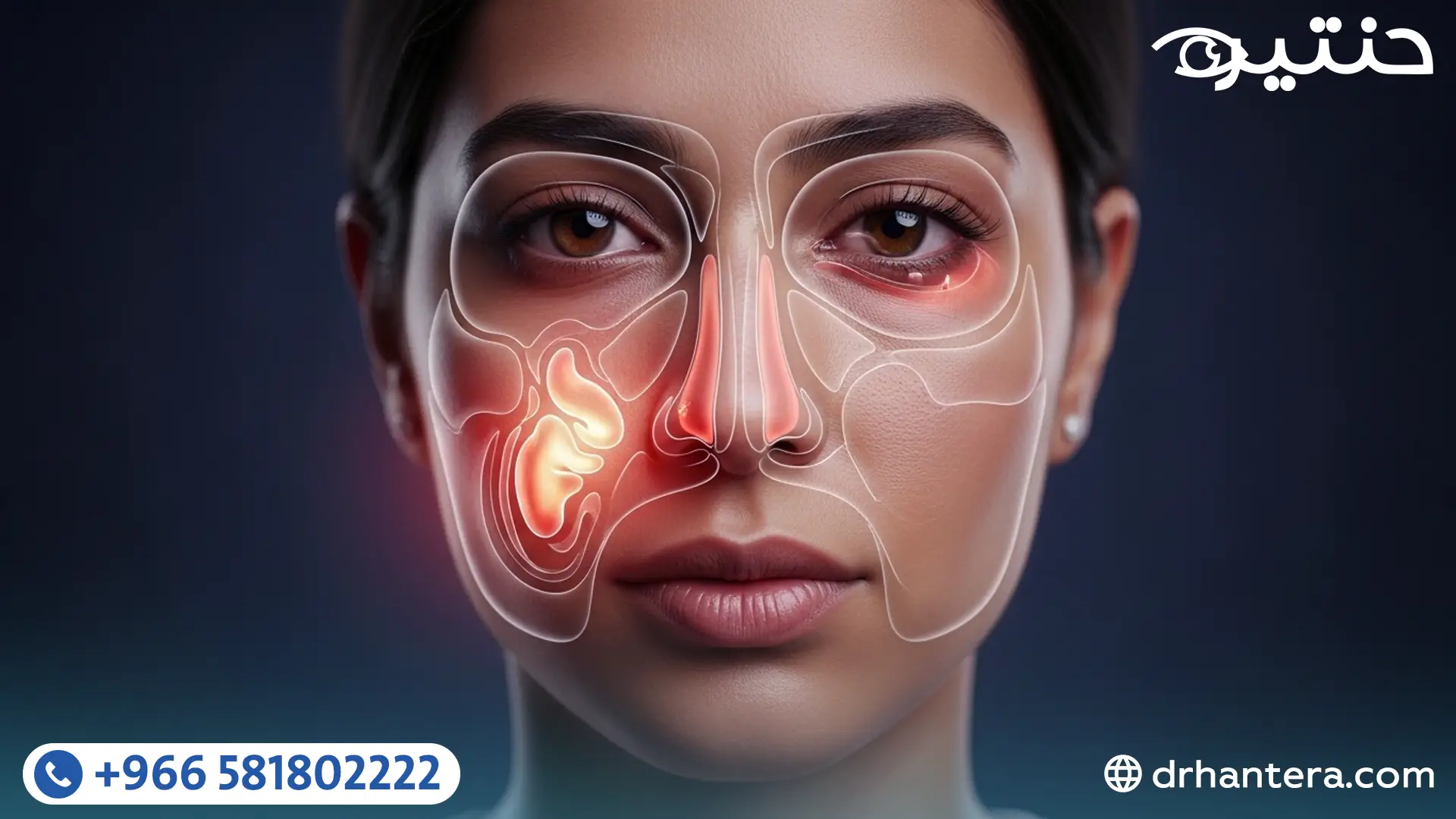 العلاقة بين الجيوب الأنفية والعين
