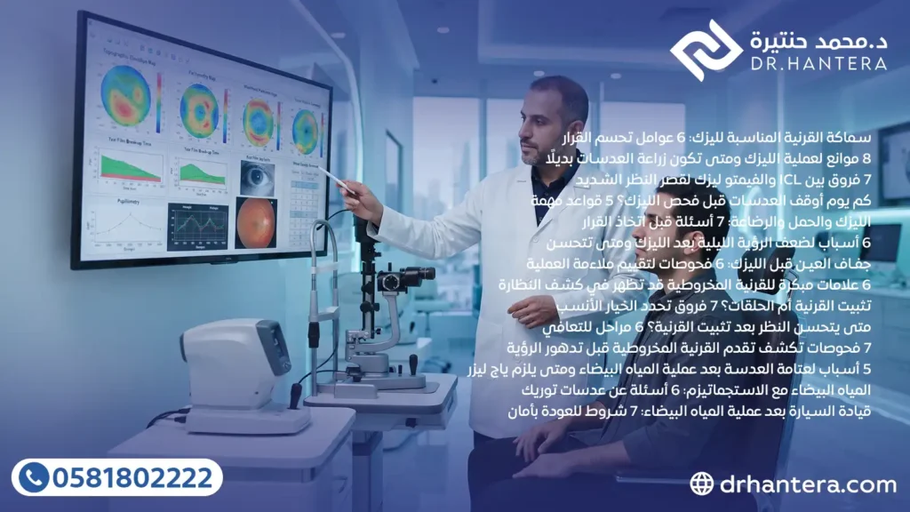 7 فحوصات قبل الليزك في جدة ولماذا قد يرفض الطبيب العملية